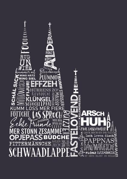 Poster - Dom op Kölsch schwarz